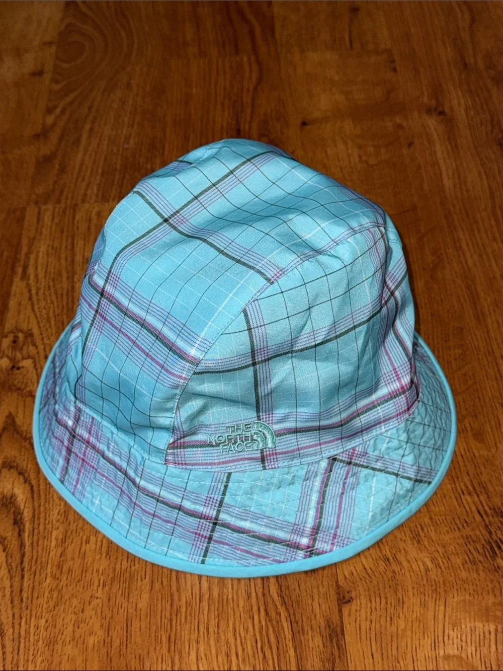 The North Face Aqua Plaid Bucket Hat